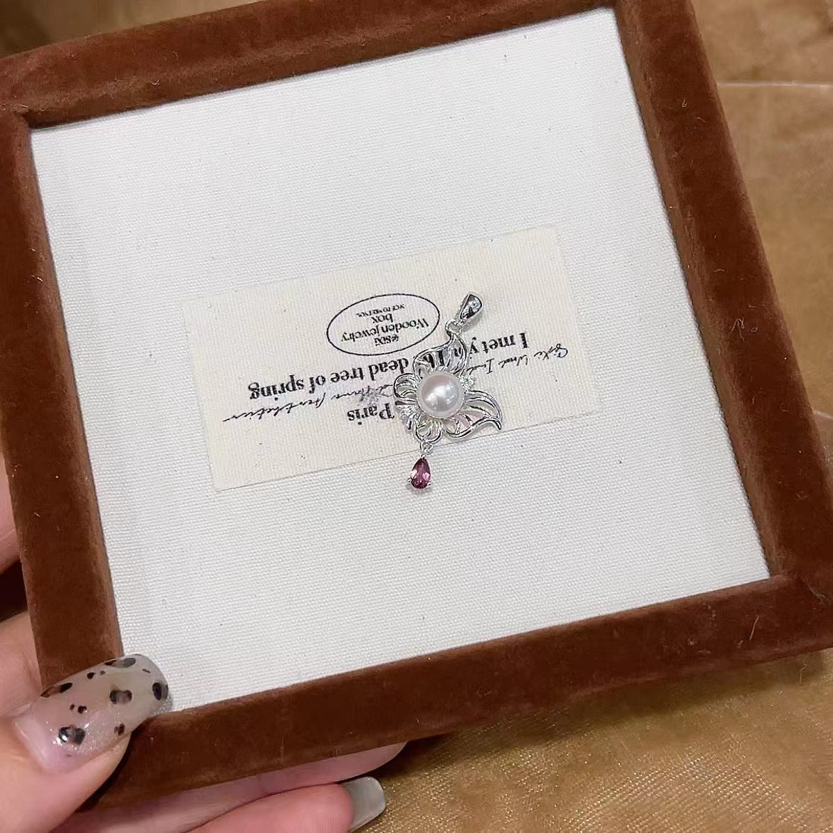 Graceful 925 Sterling Silver Freshwater Pearl Pendant with Butterfly Design Rhodium Plated