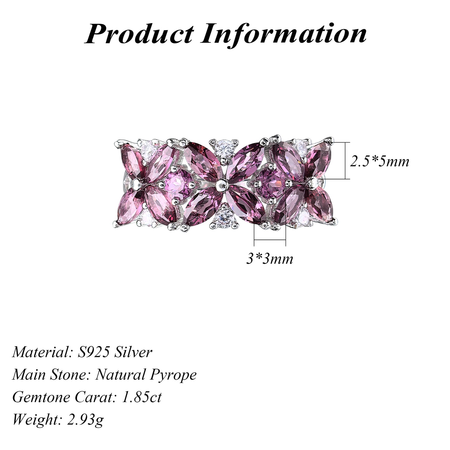 Original 925 Silver Jewelry Rhodium Plated Oval Cut  Natural Moonstone Ring