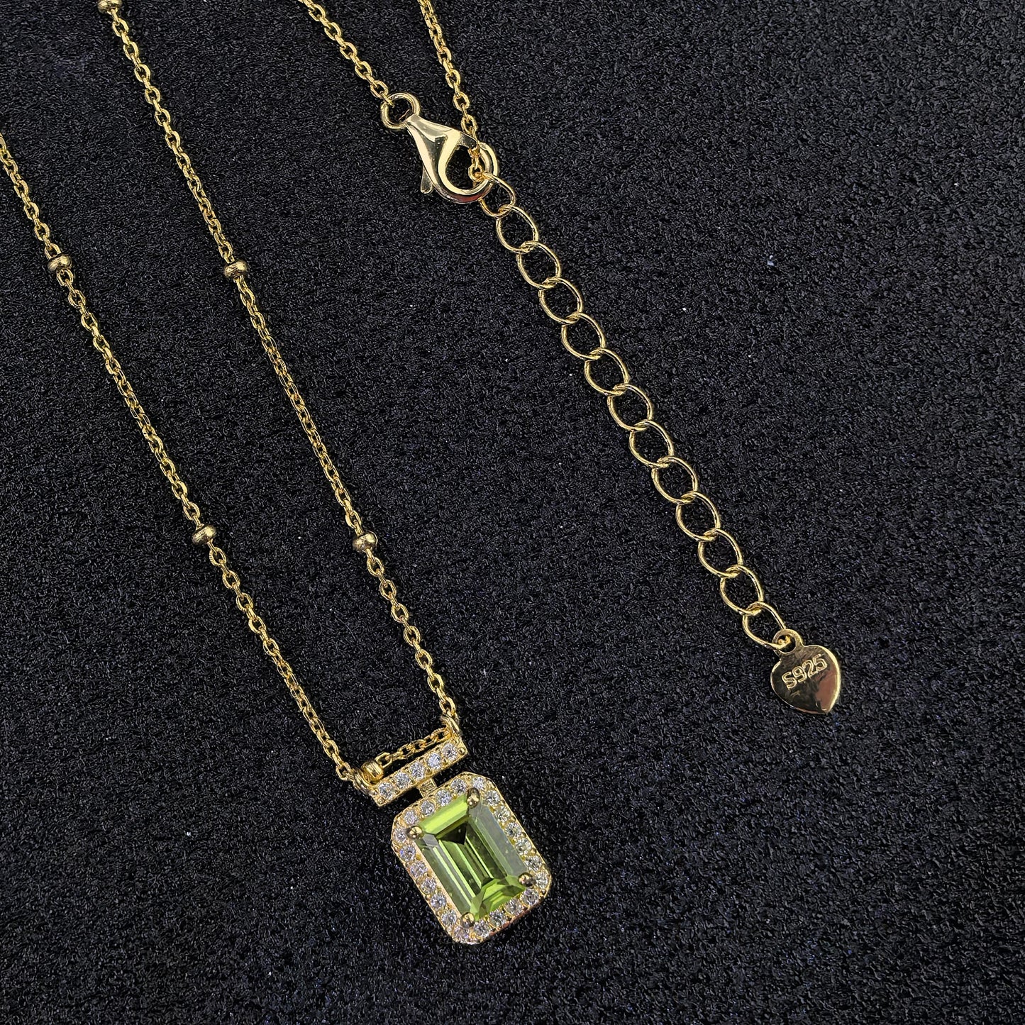 S925 Silver Birthstone Necklace Minimalistic Perfume Shaped