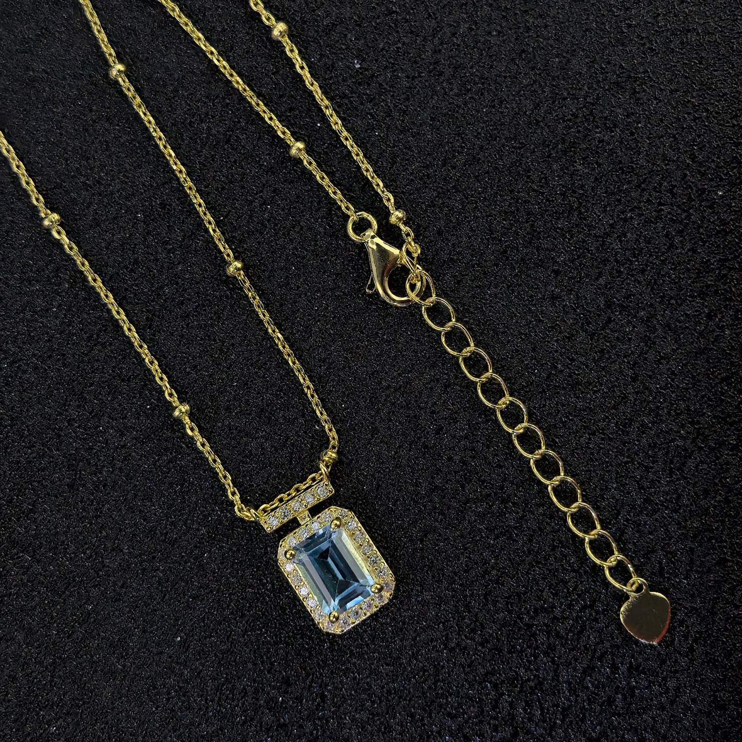 S925 Silver Birthstone Necklace Minimalistic Perfume Shaped