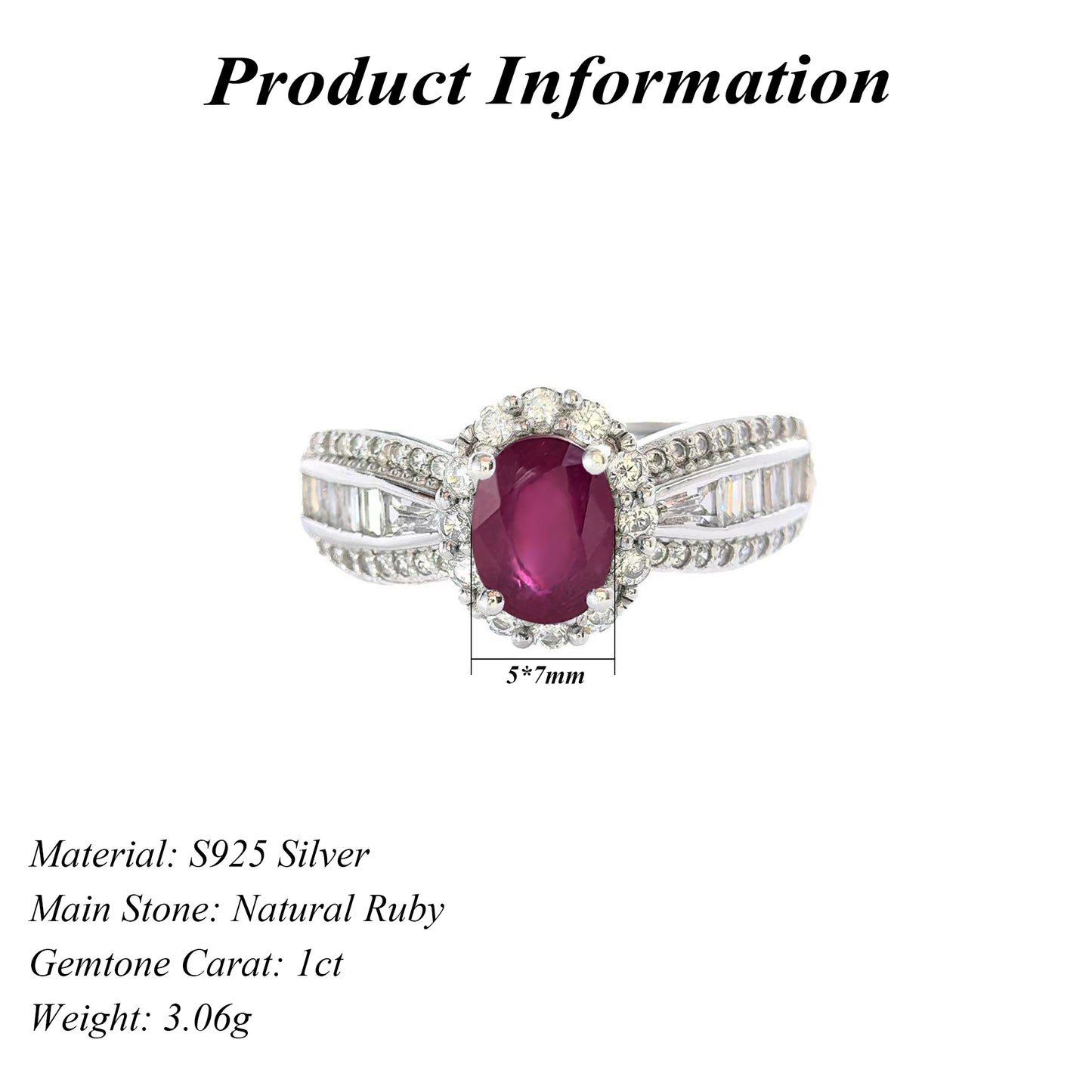 Factory Direct China Exquisite Exclusive Natural Ruby Ring
