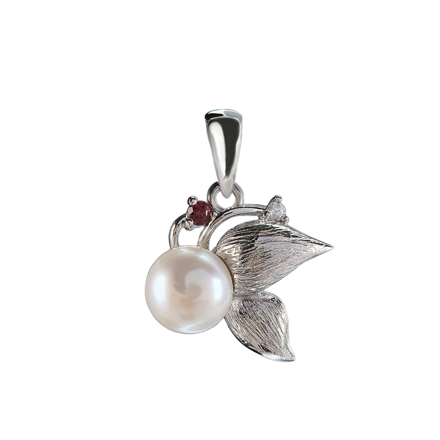 Lustrous 925 Sterling Silver Jewelry Sets Rhodium Plated Freshwater Pearl
