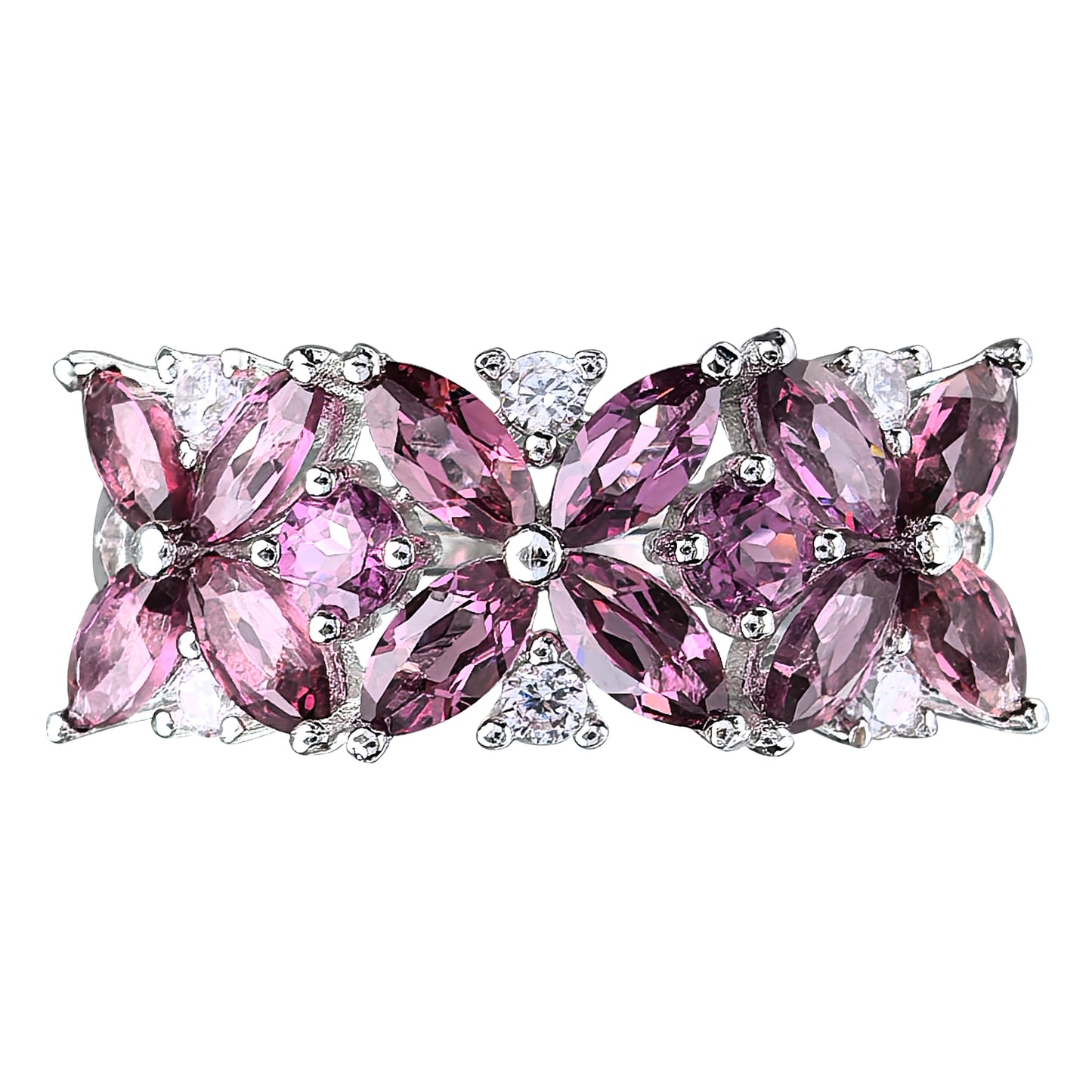 Original 925 Silver Jewelry Rhodium Plated Oval Cut  Natural Moonstone Ring