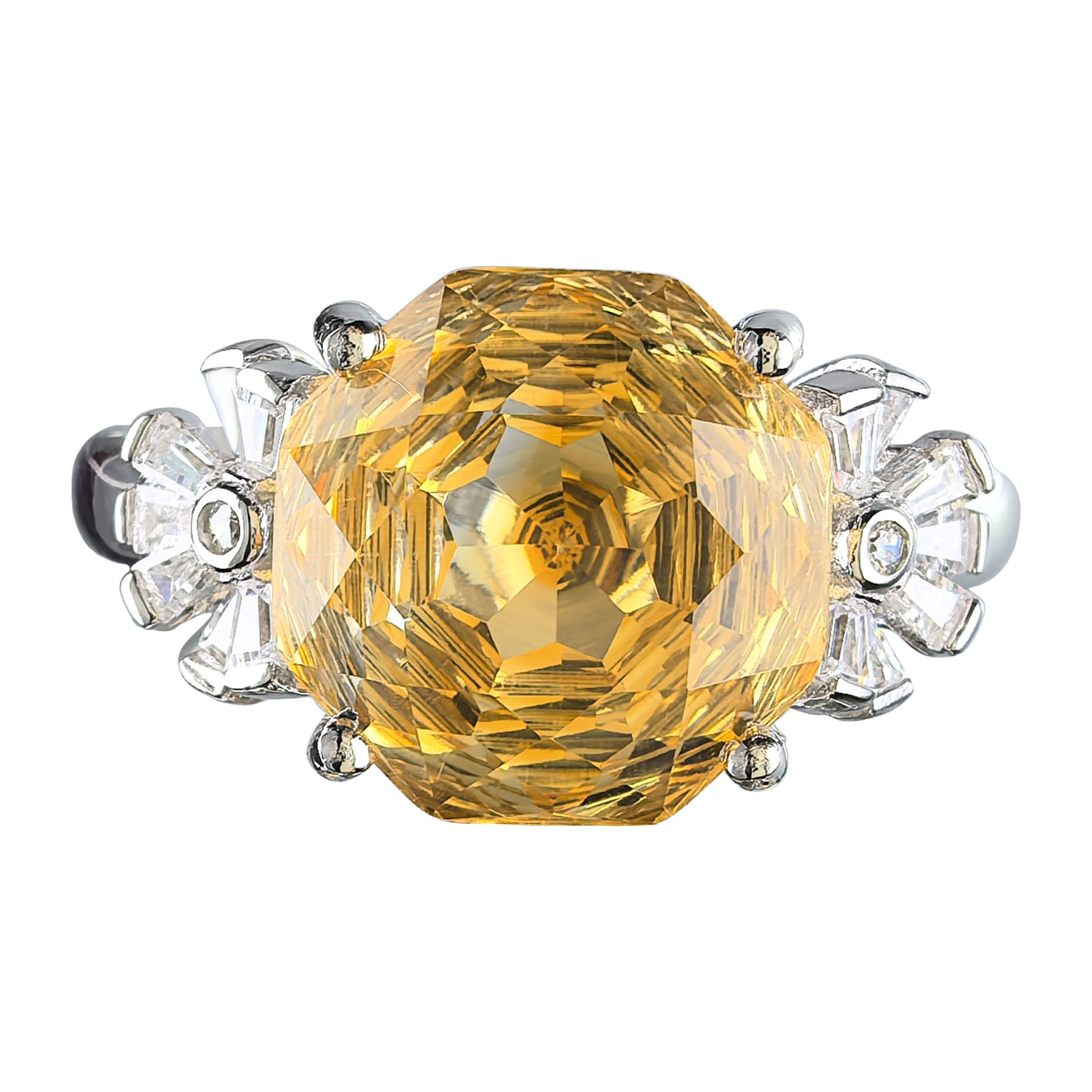 New Design Exclusive 925 Sterling Silver Natural Citrine Ring