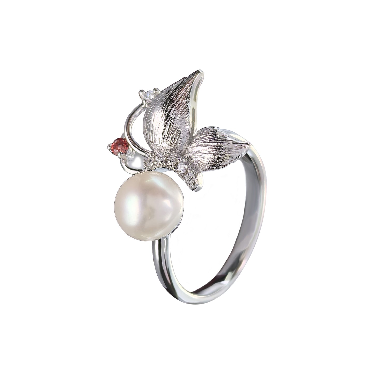 Lustrous 925 Sterling Silver Jewelry Sets Rhodium Plated Freshwater Pearl