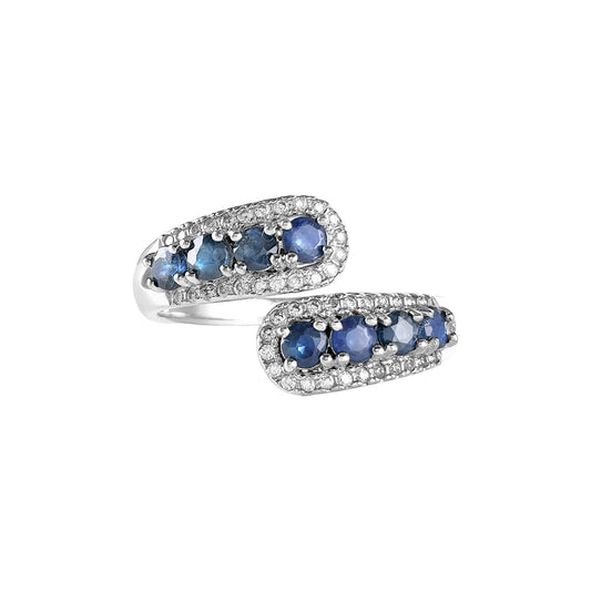 925 Sterling Silver Vintage Sparkling Natural Sapphire Ring