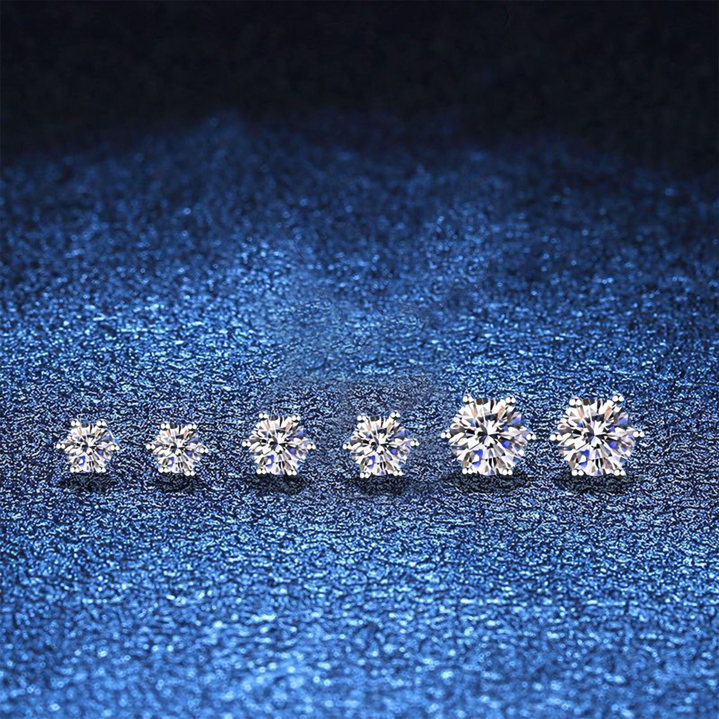 VVS 0.1-3Carat Round Brilliant Cut Stud Moissanite Earrings